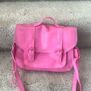 Pink messenger bag-  can be worn multiple ways!
